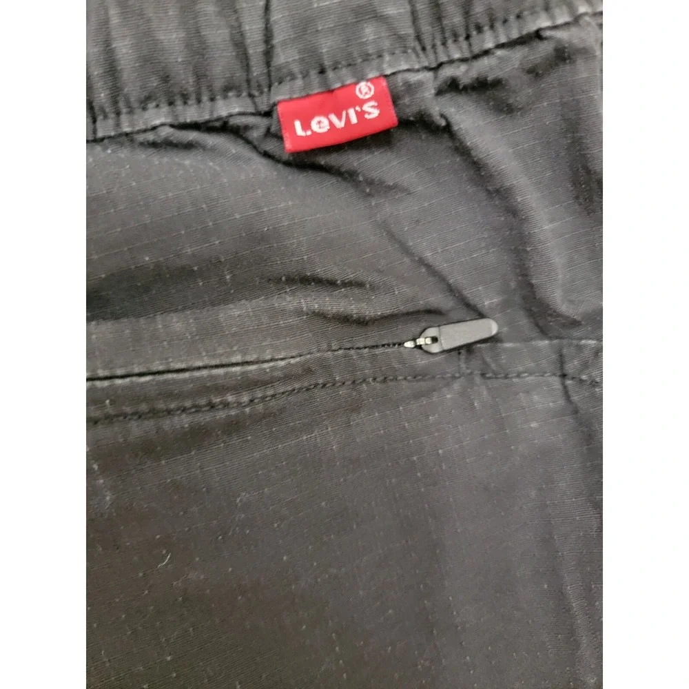 Levi's Ripstop Belted Shorts Mens Medium Black‎ 8